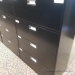 Black Hon 5 Drawer Lateral File Cabinet w/ Work Shelf